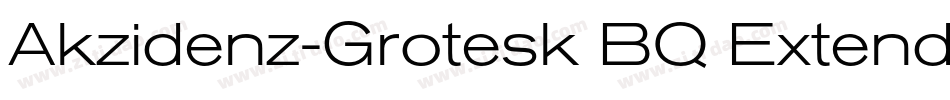 Akzidenz-Grotesk BQ Extended字体转换